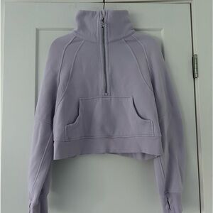 Lululemon Scuba Oversized Funnel-Neck Half Zip in Lavender Lilac